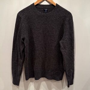 J Crew knit marled sweater with elbow patches, size M